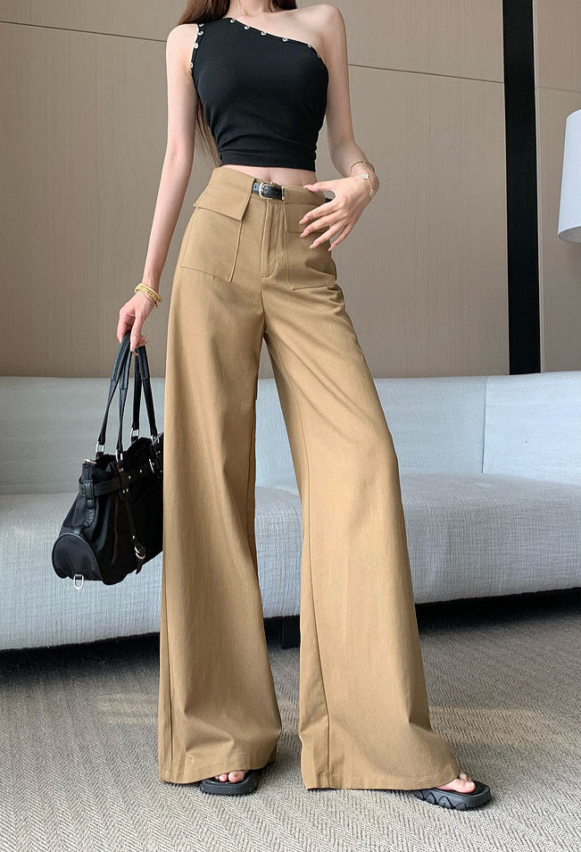 High-Waist Korean Style-Wide-Leg Pants For Women