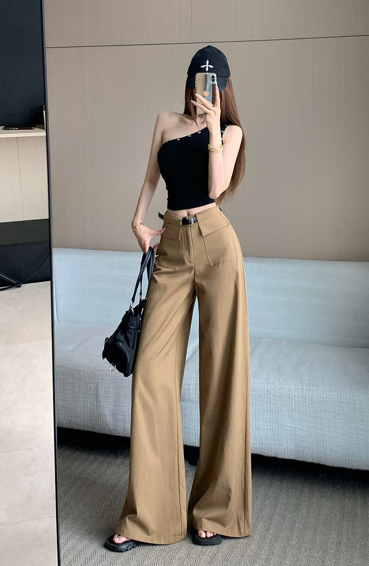 High-Waist Korean Style-Wide-Leg Pants For Women