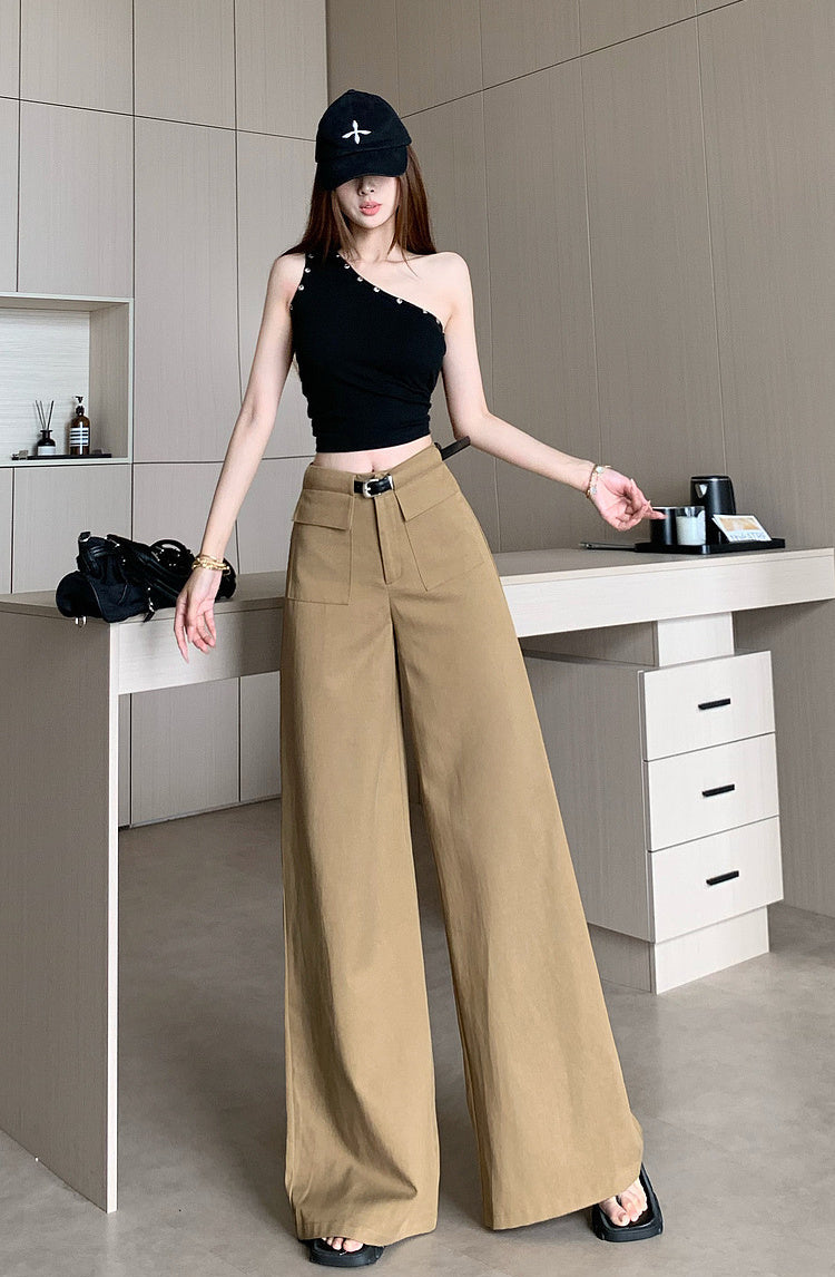 High-Waist Korean Style-Wide-Leg Pants For Women