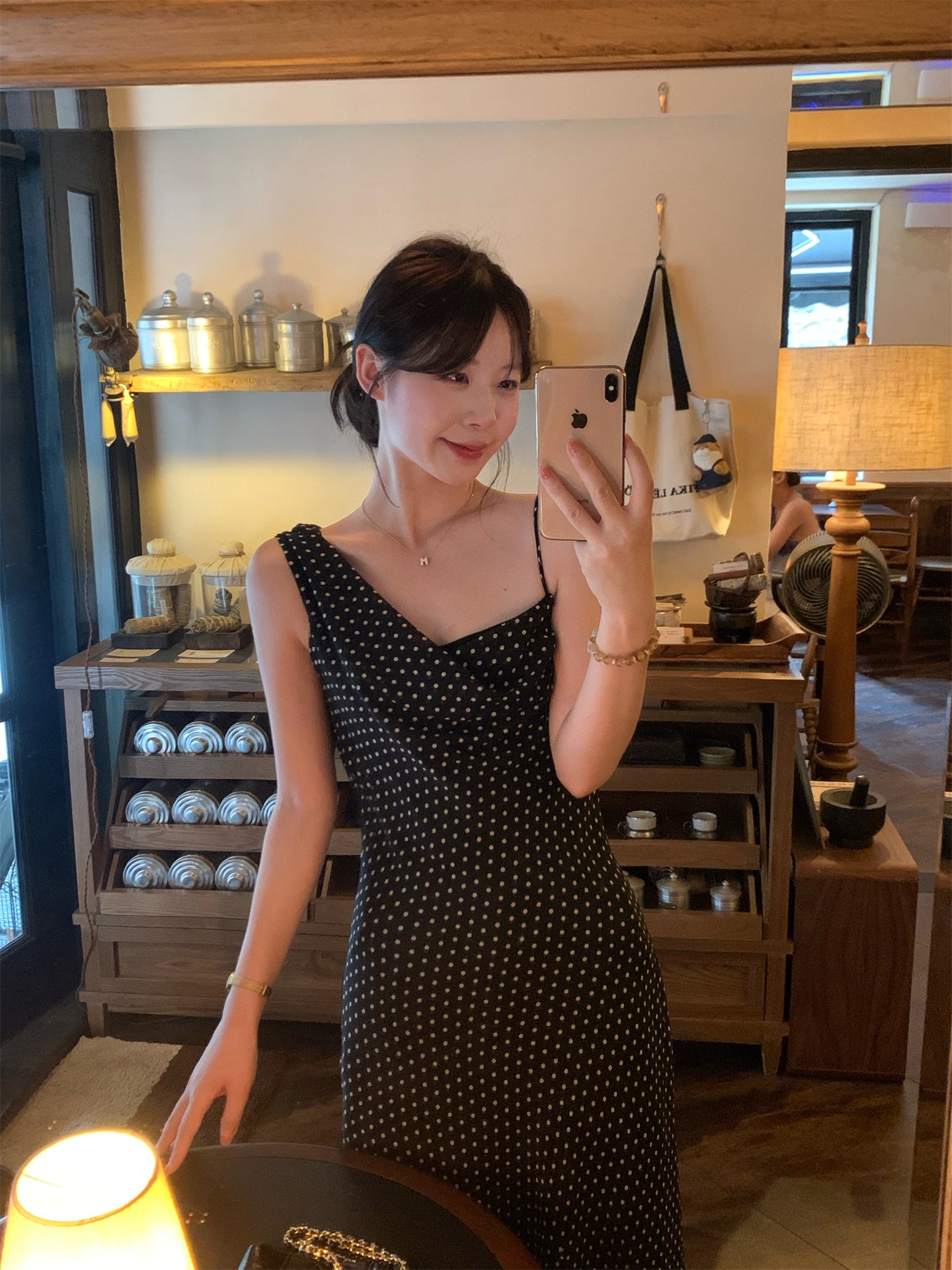 Aura Polka-Dot Maxi Dress