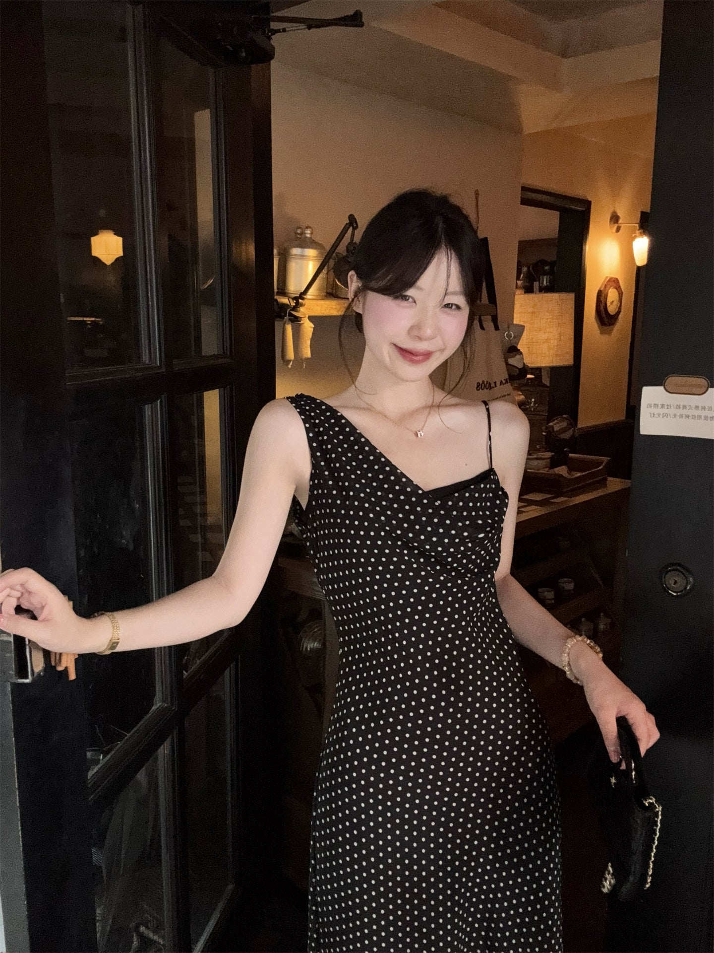 Aura Polka-Dot Maxi Dress