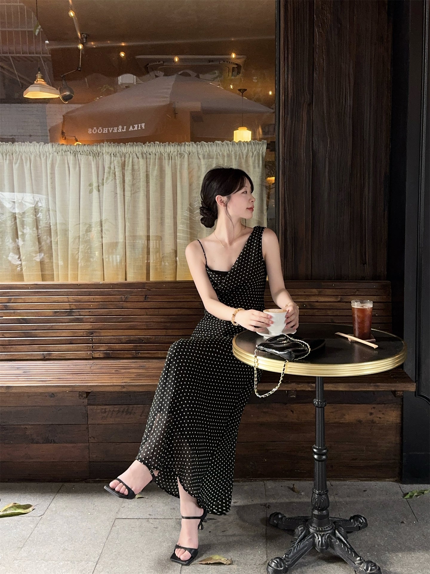 Aura Polka-Dot Maxi Dress
