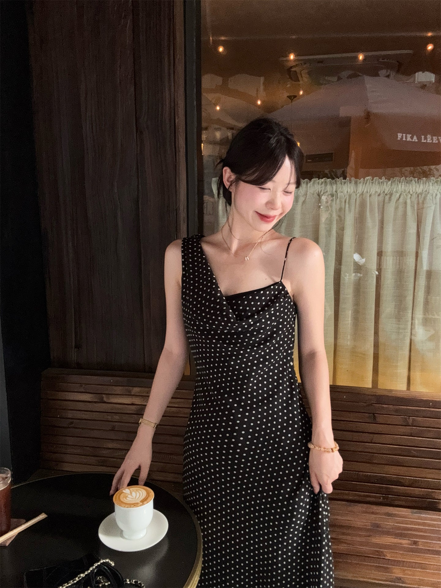 Aura Polka-Dot Maxi Dress