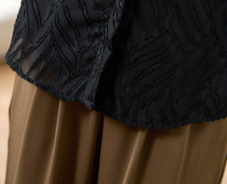 Ethereal Flame Sheer Burnout Blouse