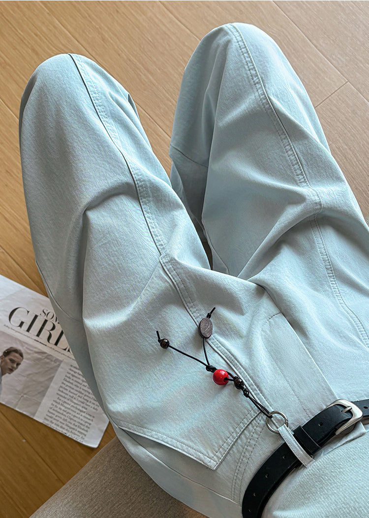 High-Rise Wide-Leg Trousers With Vertical Center Seam