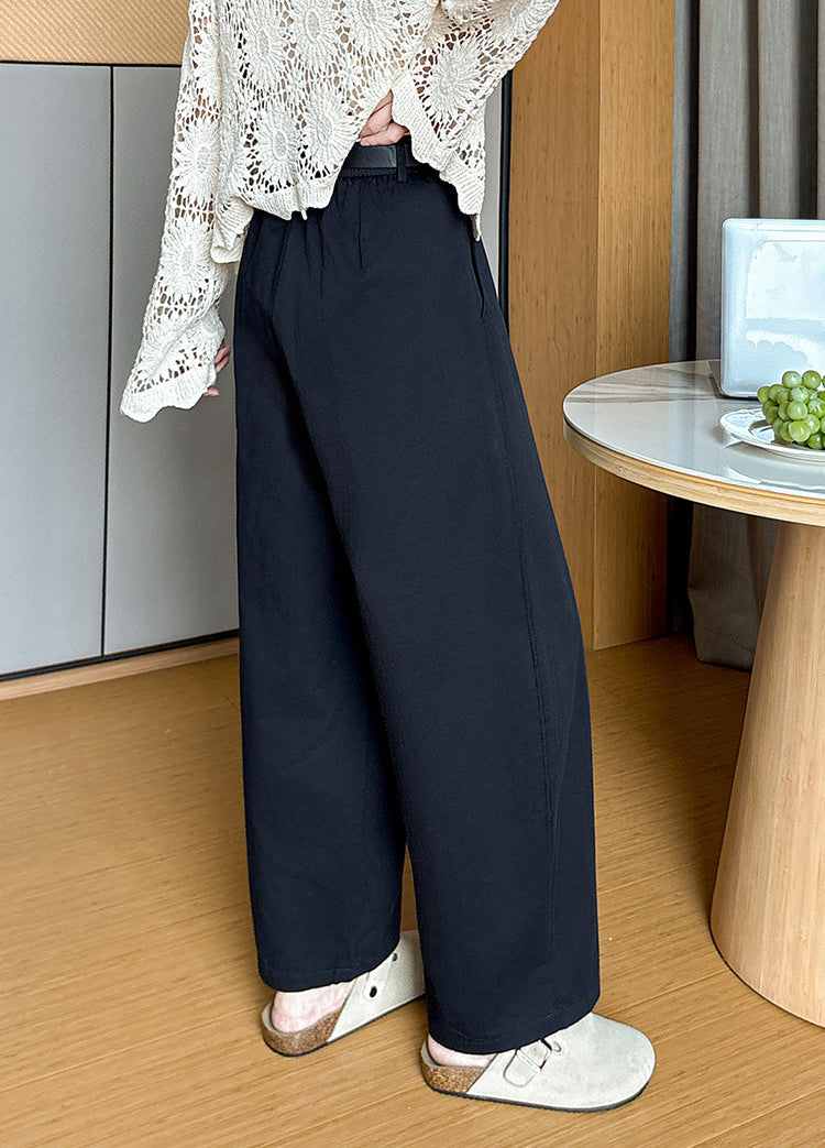 High-Rise Wide-Leg Trousers With Vertical Center Seam
