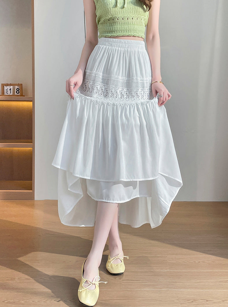 Prairie Dreams Crochet-Inlay Long Skirt